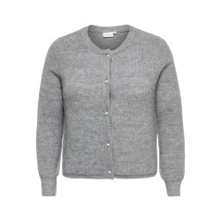 ONLY CARMAKOMA Rose strik cardigan - Medium Grey Melange