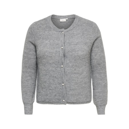 ONLY CARMAKOMA Rose strik cardigan - Medium Grey Melange