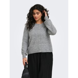 ONLY CARMAKOMA Rose strik cardigan - Medium Grey Melange
