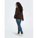 ONLY CARMAKOMA Camilla V-hals strik pullover - Coffee Bean