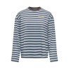 ONLY Freja langærmet Top med striber - Cashmere Blue/ Braken