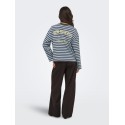 ONLY Freja langærmet Top med striber - Cashmere Blue/ Braken