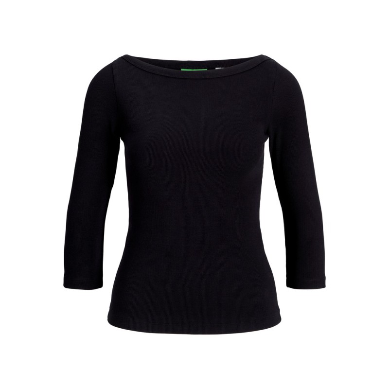JJXX Teen Fiffi 3/4 boatneck T-shirt - Black