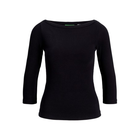 JJXX Teen Fiffi 3/4 boatneck T-shirt - Black