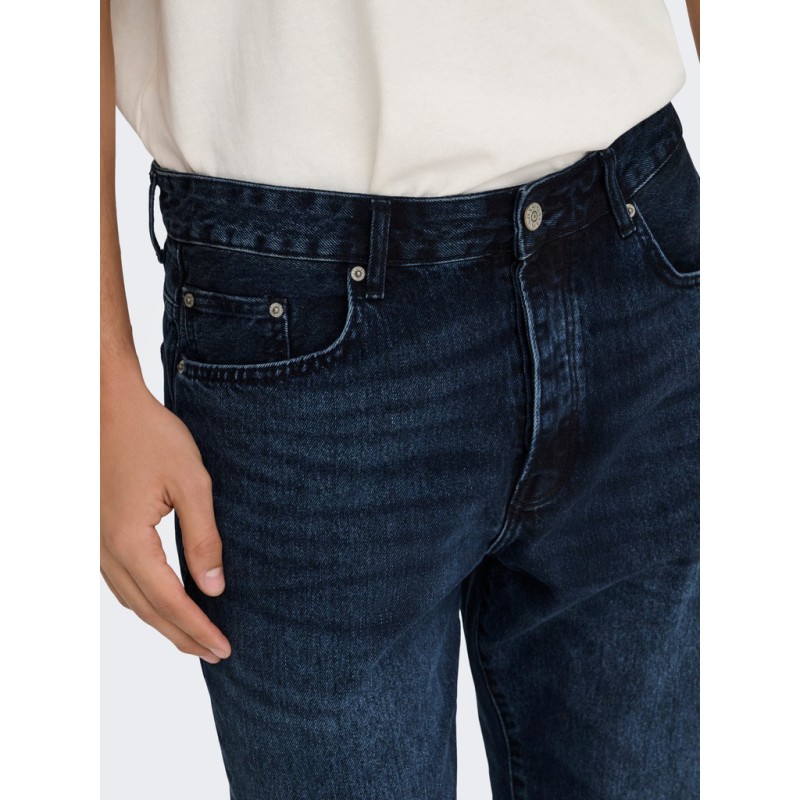 ONLY & SONS Edge straight fit jeans - Blue Black Denim