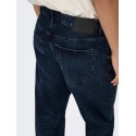 ONLY & SONS Edge straight fit jeans - Blue Black Denim