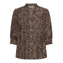 ONLY CARMAKOMA Raya 3/4 skjorte - Silver Mink / Animal