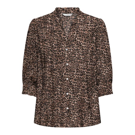 ONLY CARMAKOMA Raya 3/4 skjorte - Silver Mink / Animal