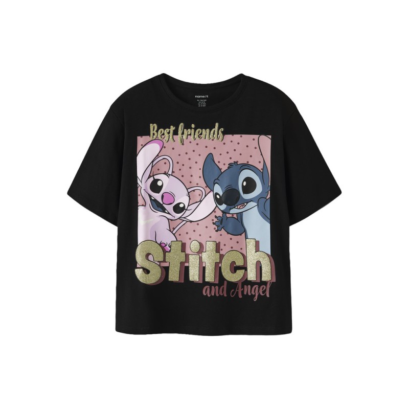 NAME IT KIDS Stitch T-shirt - Black