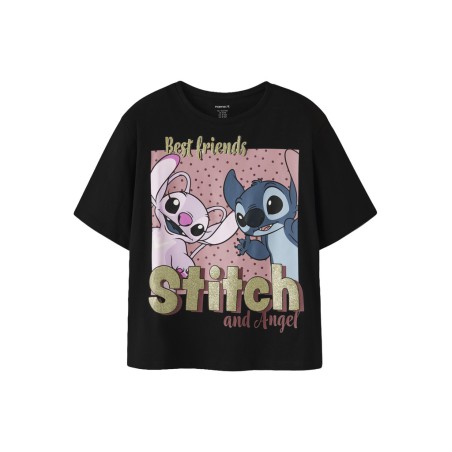 NAME IT KIDS Stitch T-shirt - Black