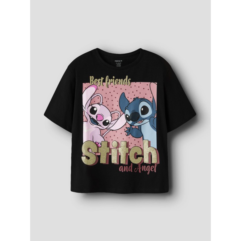 NAME IT KIDS Stitch T-shirt - Black