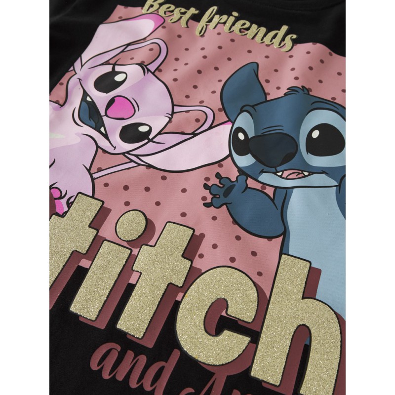 NAME IT KIDS Stitch T-shirt - Black