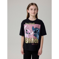 NAME IT KIDS Stitch T-shirt - Black