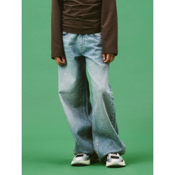 NAME IT KIDS Bella wide jeans - Vintage Medium Blue Rhine