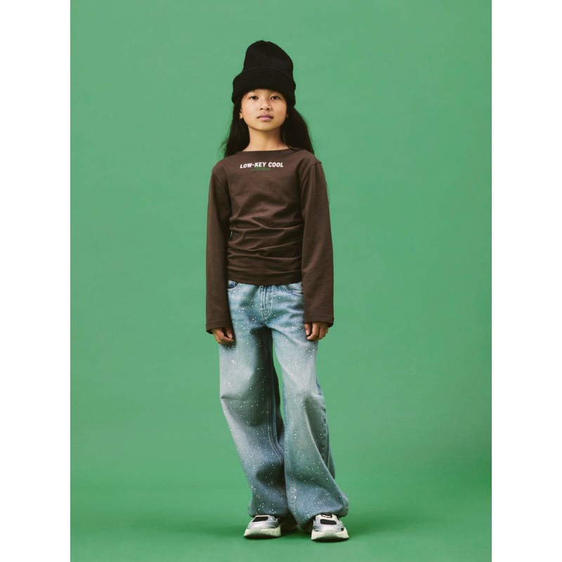 NAME IT KIDS Bella wide jeans - Vintage Medium Blue Rhine