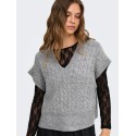 ONLY Melody strikvest - Medium Grey Melange