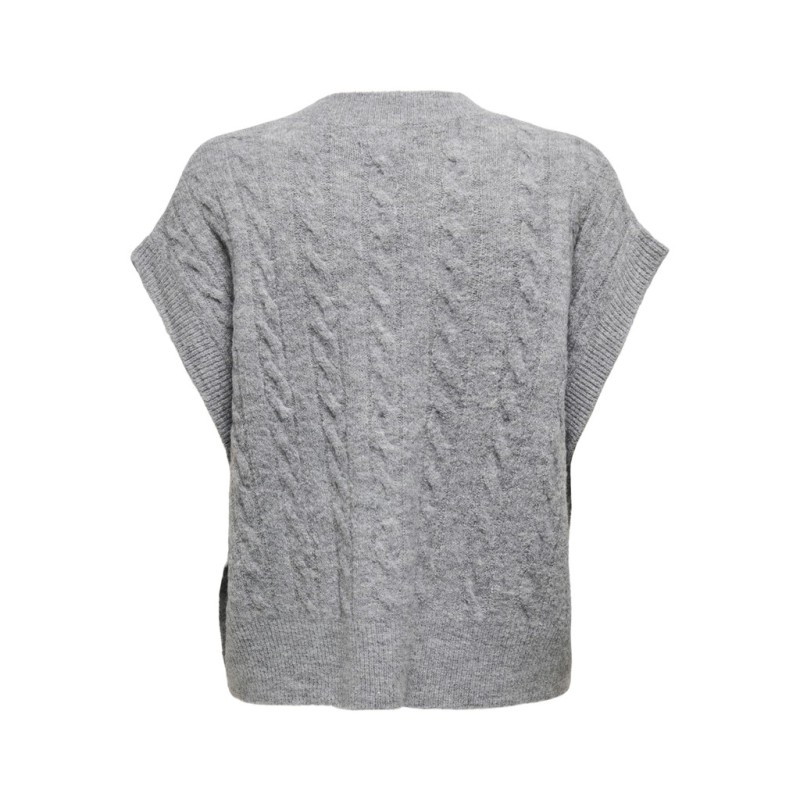 ONLY Melody strikvest - Medium Grey Melange