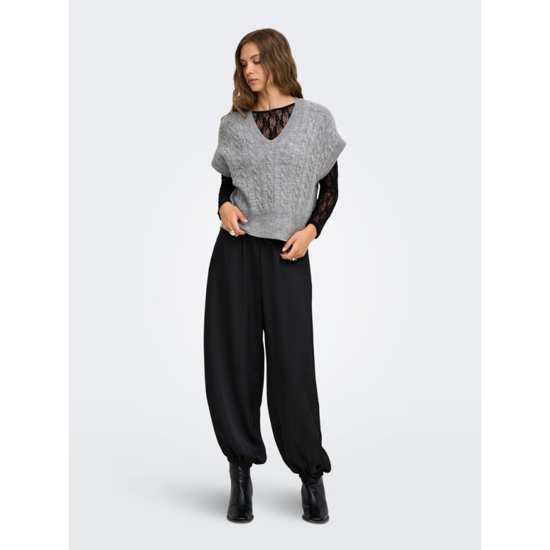 ONLY Melody strikvest - Medium Grey Melange