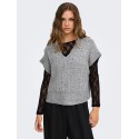 ONLY Melody strikvest - Medium Grey Melange