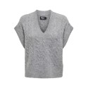 ONLY Melody strikvest - Medium Grey Melange