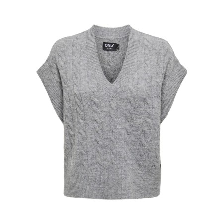 ONLY Melody strikvest - Medium Grey Melange