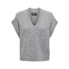 ONLY Melody strikvest - Medium Grey Melange