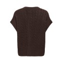 ONLY Melody strikvest - Coffee Bean Melange