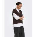 ONLY Melody strikvest - Coffee Bean Melange