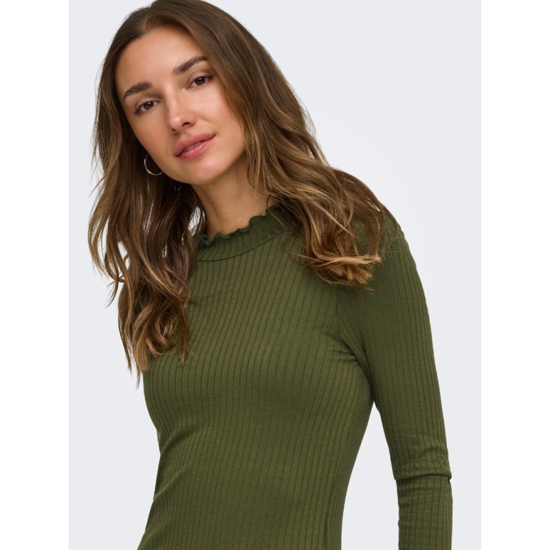 JDY Fransiska langærmet bluse - Dark Olive