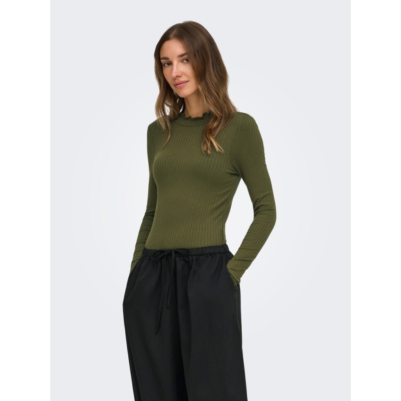 JDY Fransiska langærmet bluse - Dark Olive