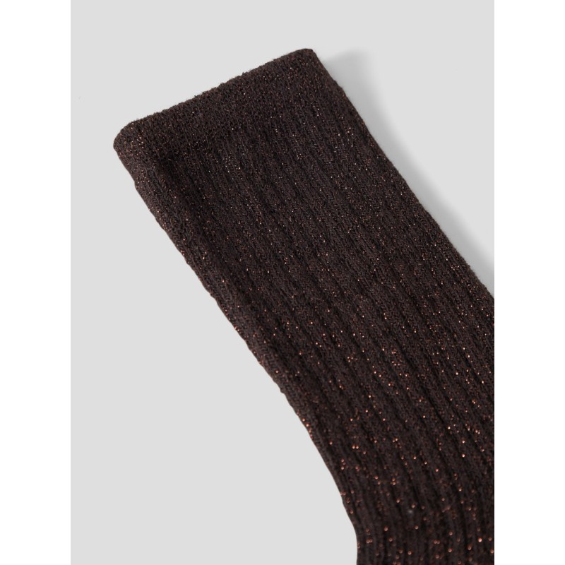 NAME IT Mini Nobba glitter strømper - Chocolate Plum