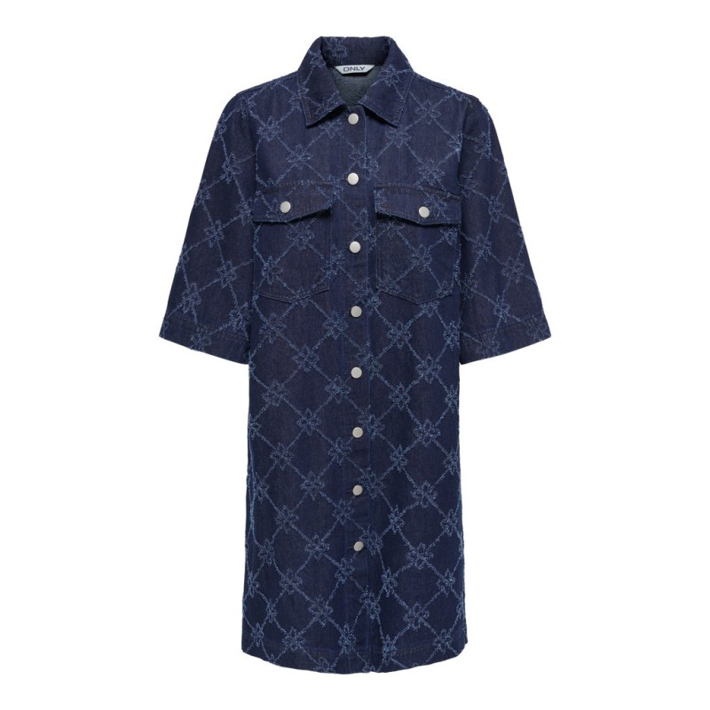 ONLY Bella denim kjole - Dark Blue Denim