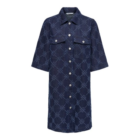 ONLY Bella denim kjole - Dark Blue Denim