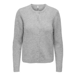 ONLY Olivia langærmet strik cardigan - Light Grey Melange