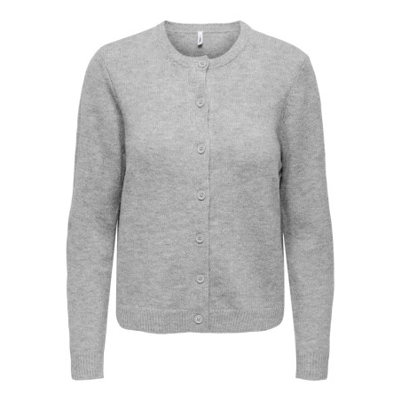 ONLY Olivia langærmet strik cardigan - Light Grey Melange