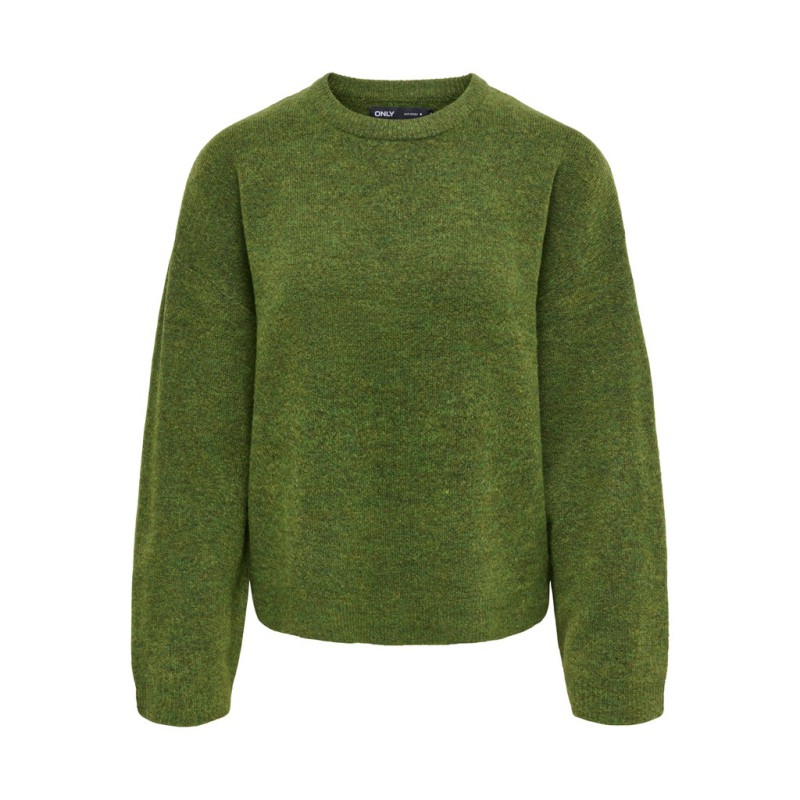ONLY Simoni langærmet pullover - Forest Night Melange