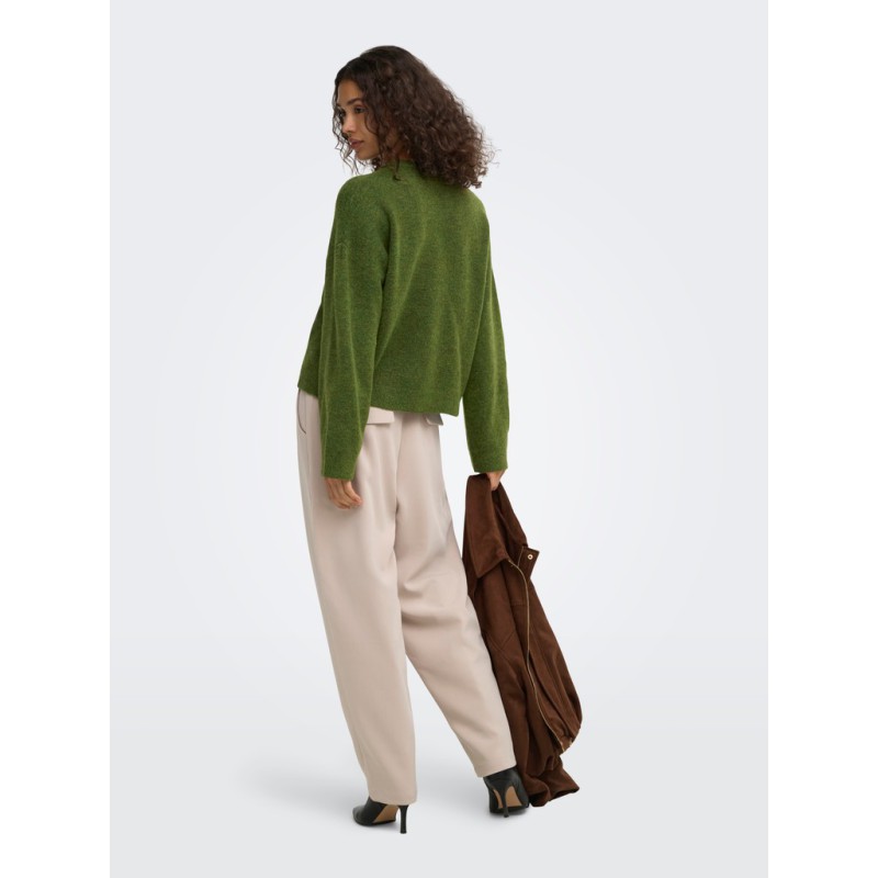 ONLY Simoni langærmet pullover - Forest Night Melange