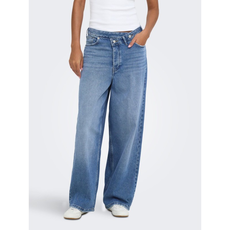 ONLY Ella-Amber baggy denim jeans - Medium Blue Denim