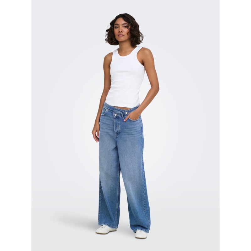 ONLY Ella-Amber baggy denim jeans - Medium Blue Denim