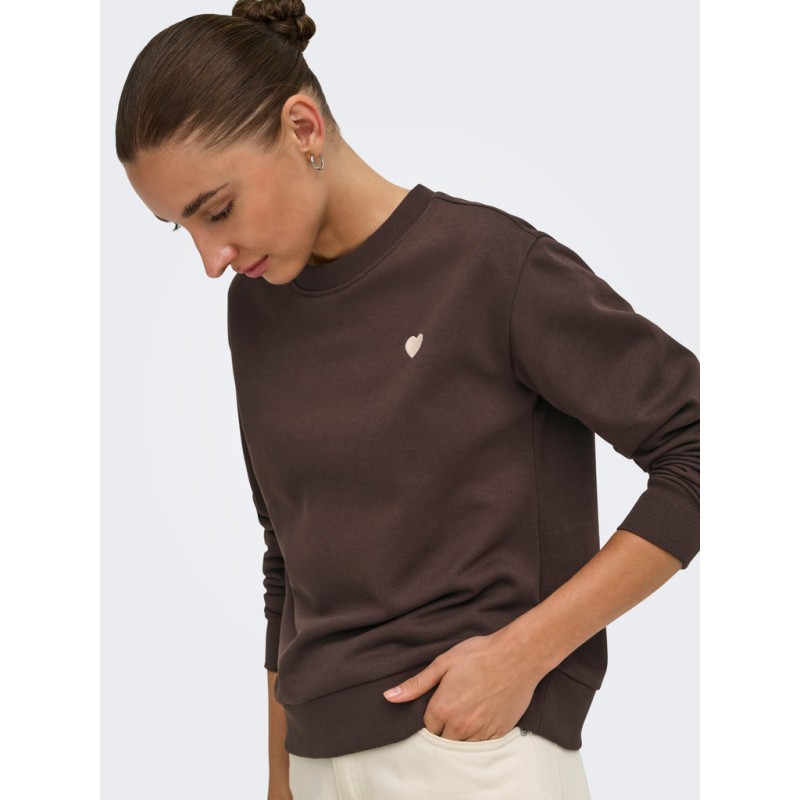 JDY Paris langærmet sweatshirt - Coffee Bean