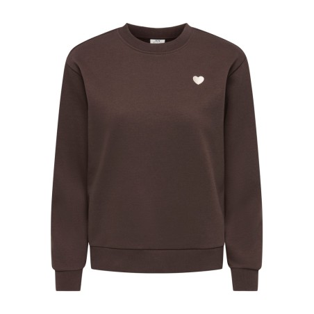 JDY Paris langærmet sweatshirt - Coffee Bean