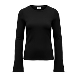 JDY Mati basic langærmet bluse - Black