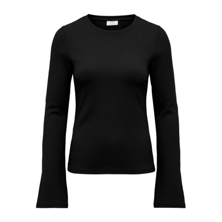 JDY Mati basic langærmet bluse - Black