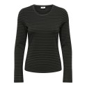 JDY Mati basic langærmet bluse - Sepia / BLACK