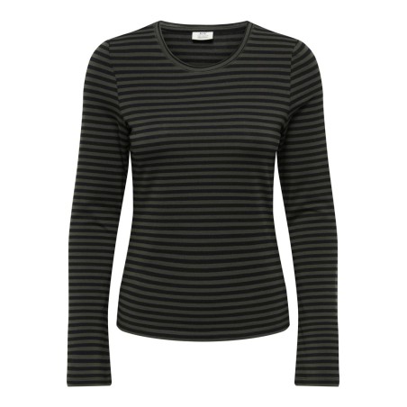 JDY Mati basic langærmet bluse - Sepia / BLACK