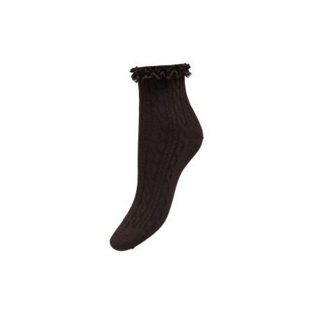 ONLY Olivia Strømper - Coffee Bean / CABLE & LACE