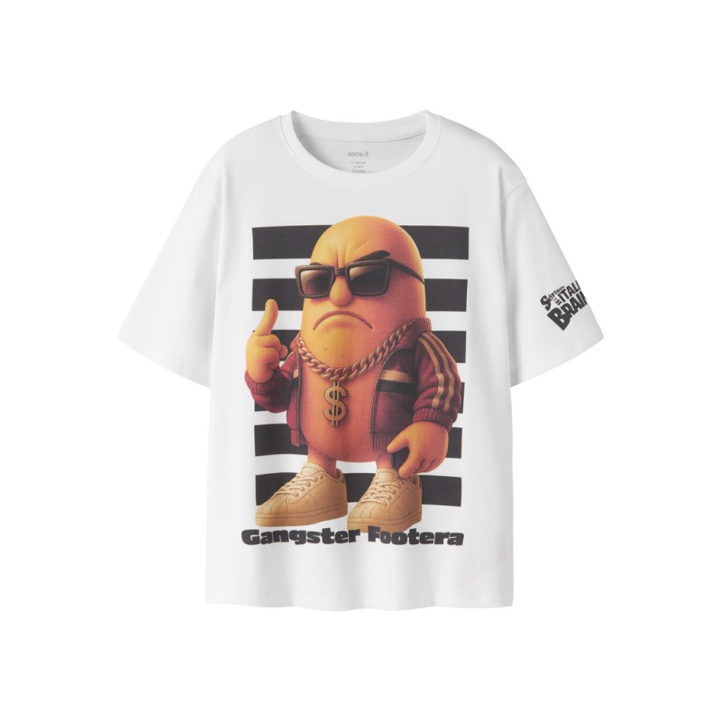 NAME IT KIDS Brainr T-shirt - Bright White