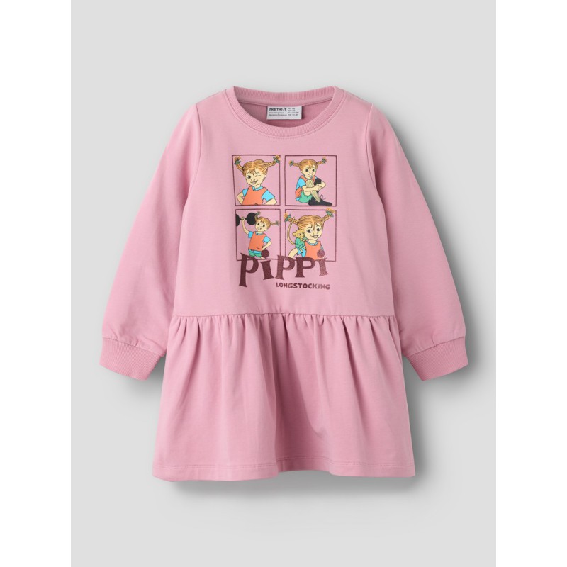 NAME IT MINI Asta Pippi sweat kjole - Lilas
