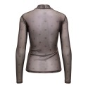 ONLY Erica mesh langærmet bluse - Coffee Bean / BLACK HEART