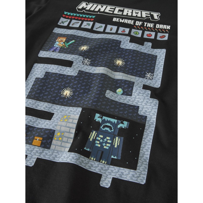 NAME IT KIDS Minecraft bluse - Black